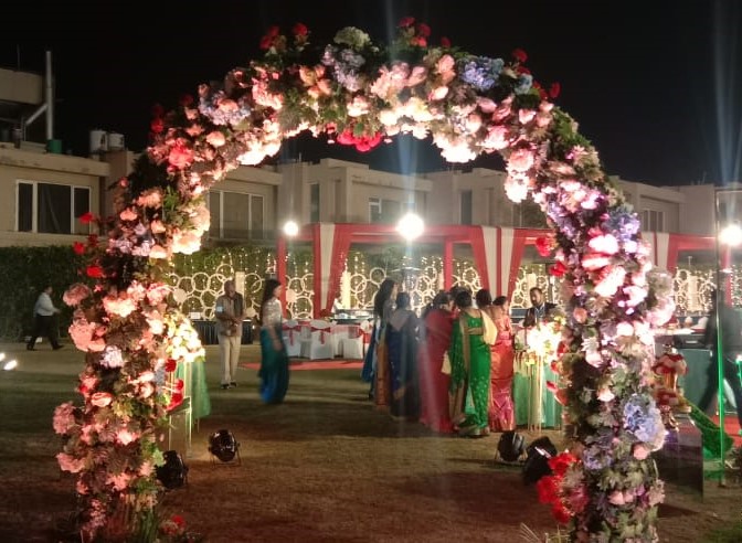 wedding décor, Floral décor, floral moon Gates, Entry Gates